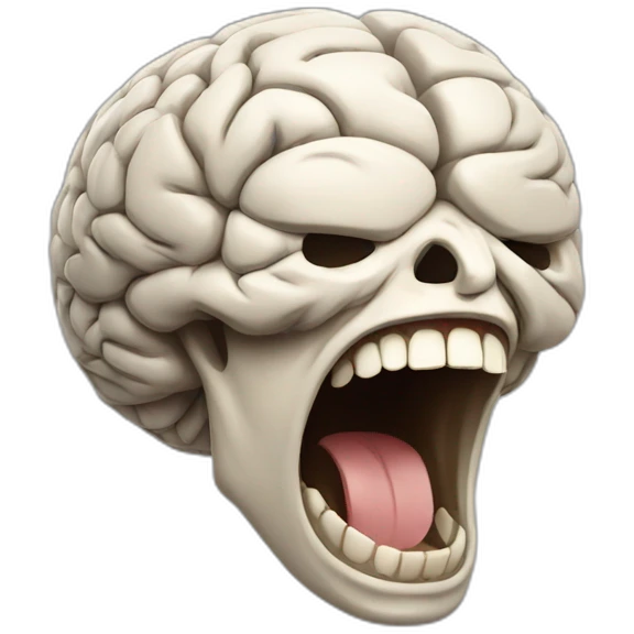 screaming brain emoji