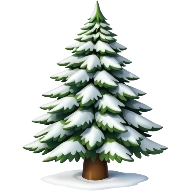 Snowed in christmas tree without decor  emoji