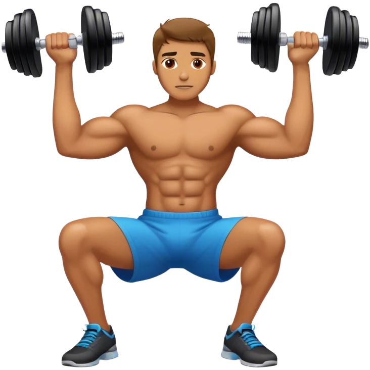 guy lying dumbbell flyes emoji