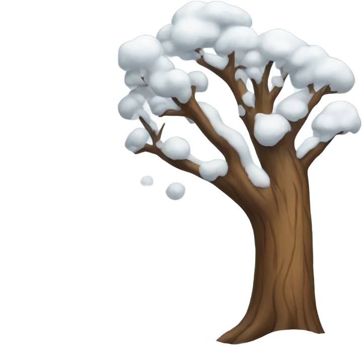 Snow on a tree emoji