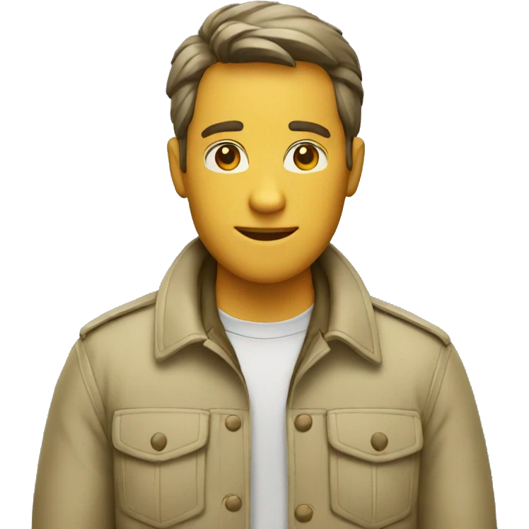 Guy Wearing a safari jacket  emoji