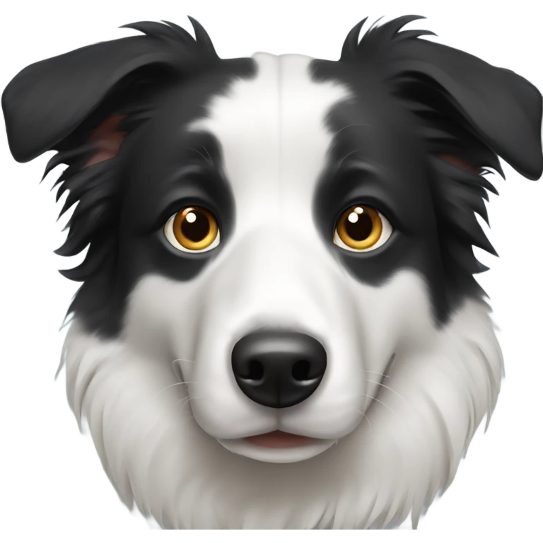 Border collie black ear and eye emoji