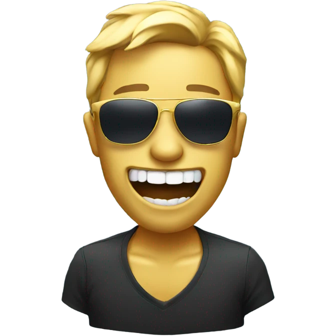 Gold tooth wearing sunglasses emoji