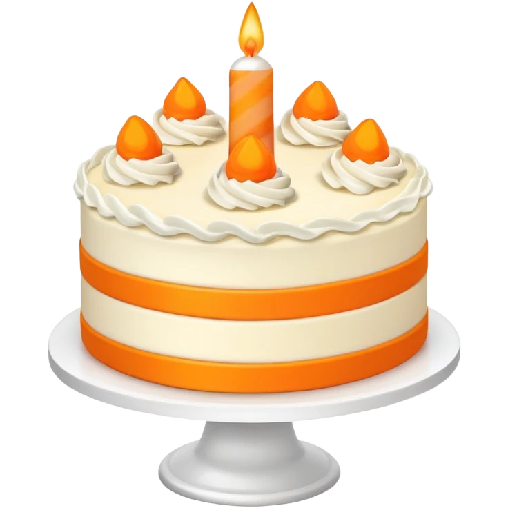 Dreamsicle birthday cake￼ emoji