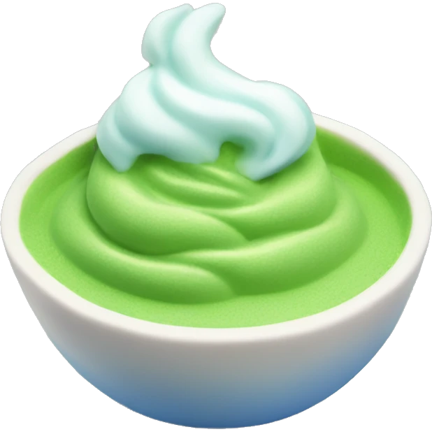 Matcha with blue foam emoji