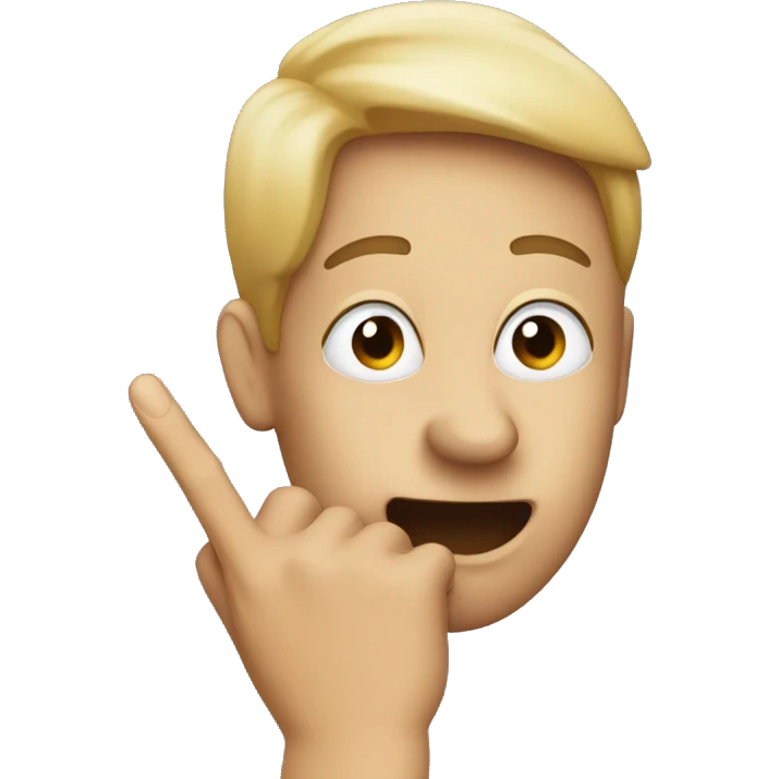 person going "shh" with their finger and is excited emoji