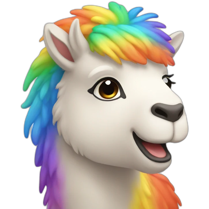 Rainbow Alpaka with emoji