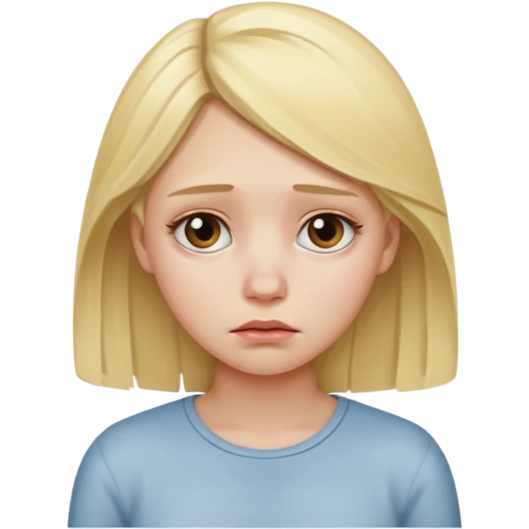 Very very sad blonde girl  emoji
