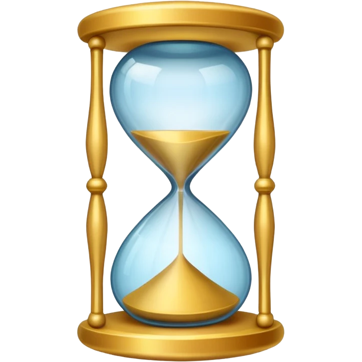 hourglass morphing fading into checkmark  emoji