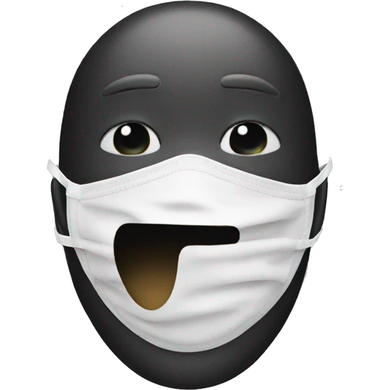 A mask with a smile getting took off in the emoji underneath his crying emoji
