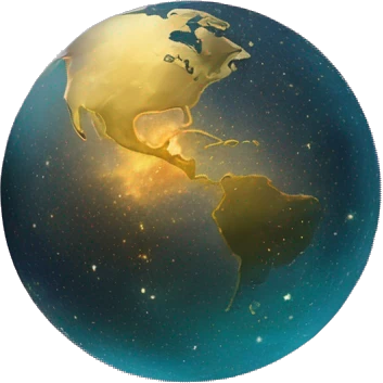 Person wearing T shirt with vintage gilded earth globe earth in detail on t shirt with nebulas galaxies and constellations t shirt emoji
