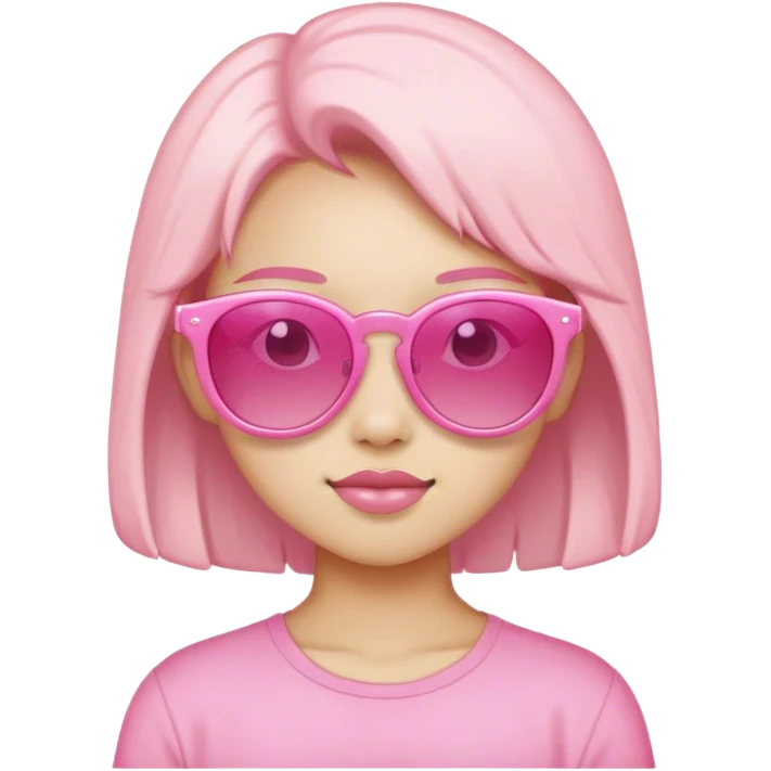 Cute kawai pink sunglasses emoji