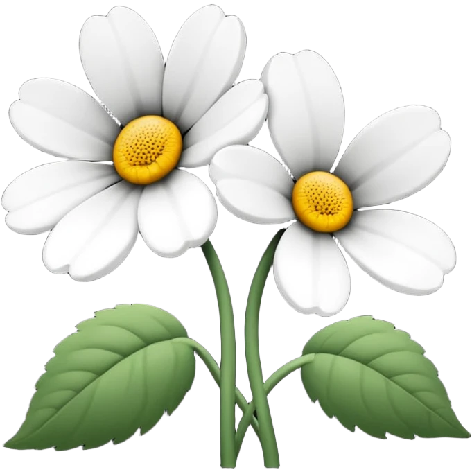 Flores negras y blancas emoji