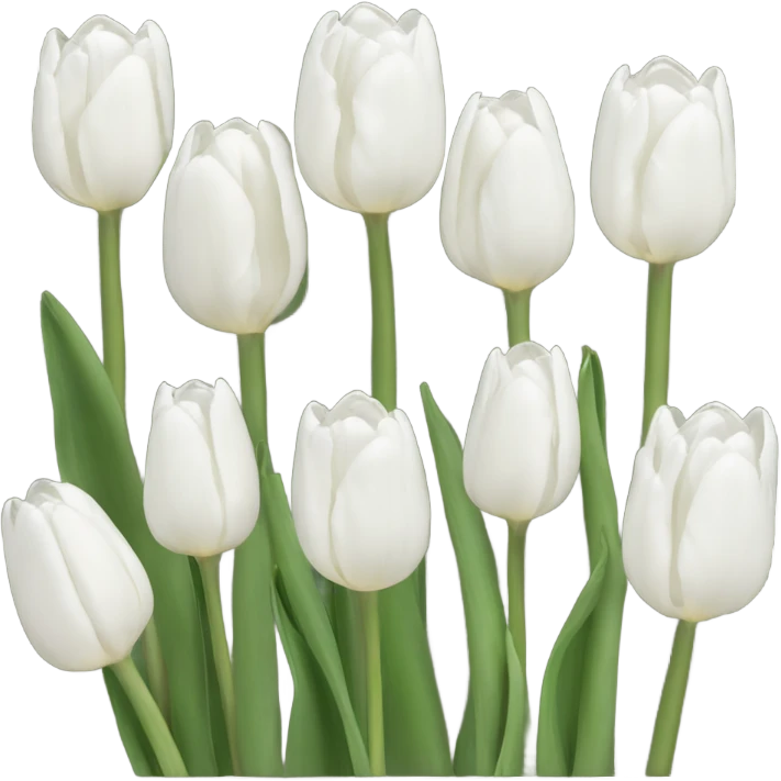 Ramo de tulipanes blancos emoji