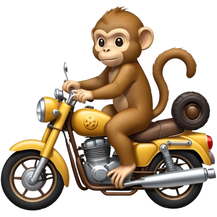 Monkey riding motor emoji