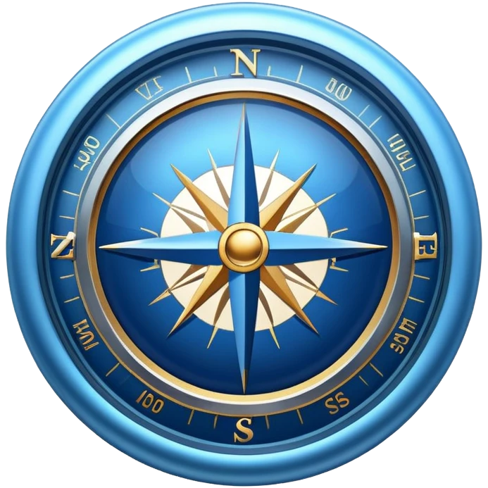 blue compass emoji