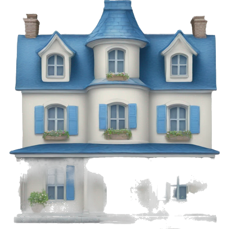 Une maison bleue emoji