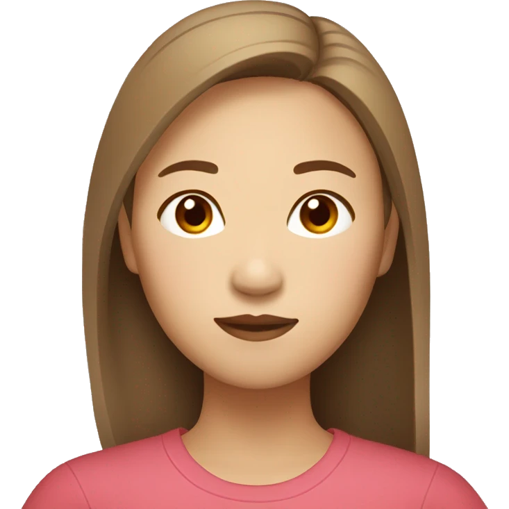 filipino korean woman with straight light brown hair emoji