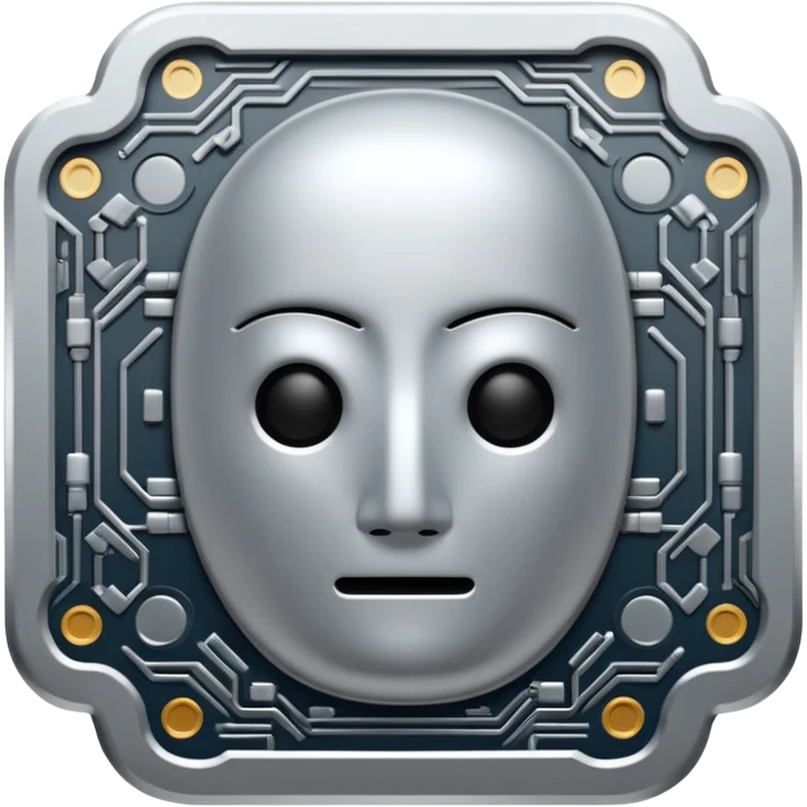 ai chip no face emoji