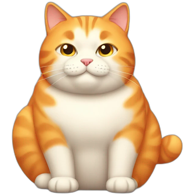 fat orange cat emoji