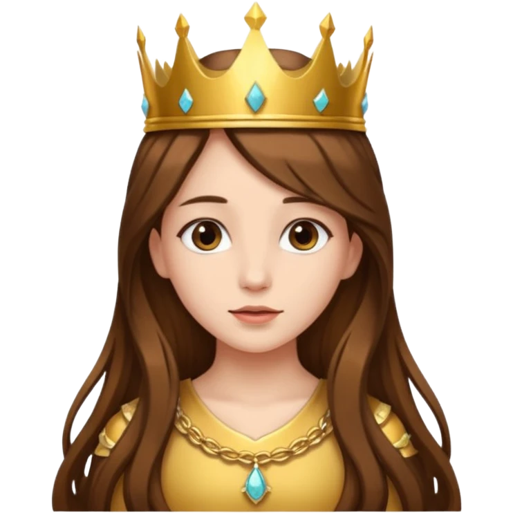 girl with crown long hair emoji