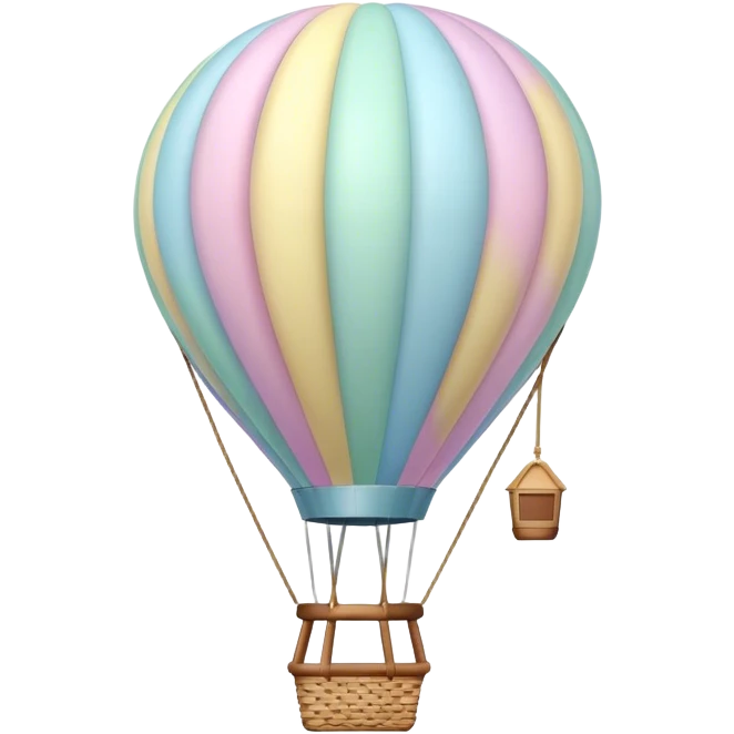 pastel hot air balloon  emoji