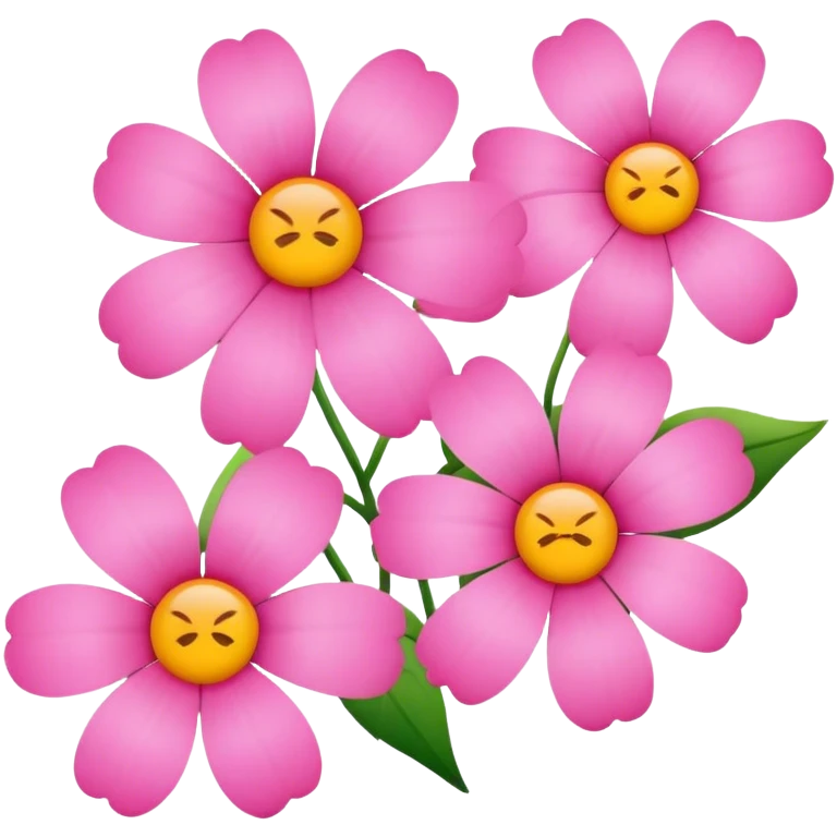 Pink flowers emoji
