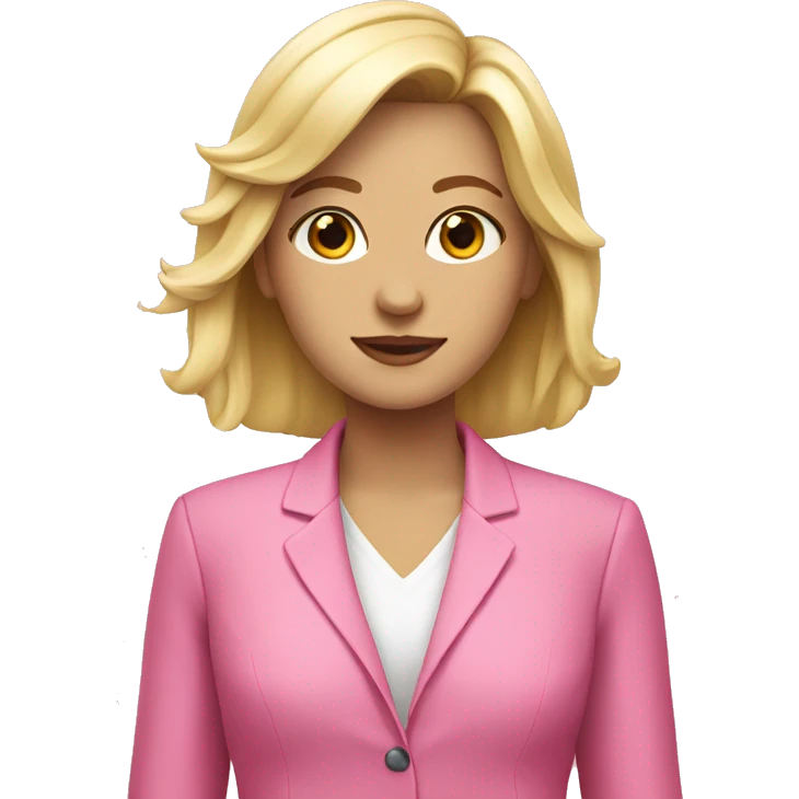 blonde girl in pink suit  emoji