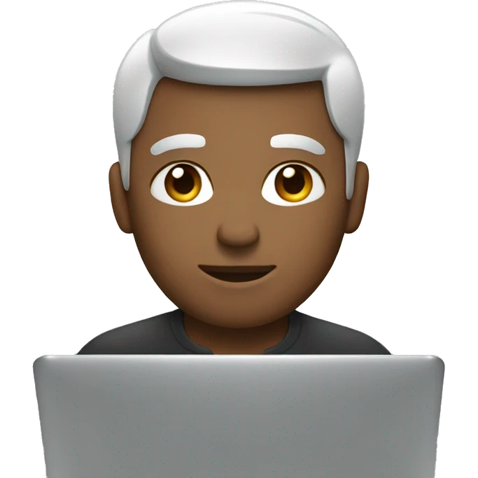 working on macbook emoji