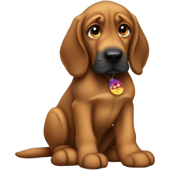 A Bloodhound puppy dog says no to racism! emoji