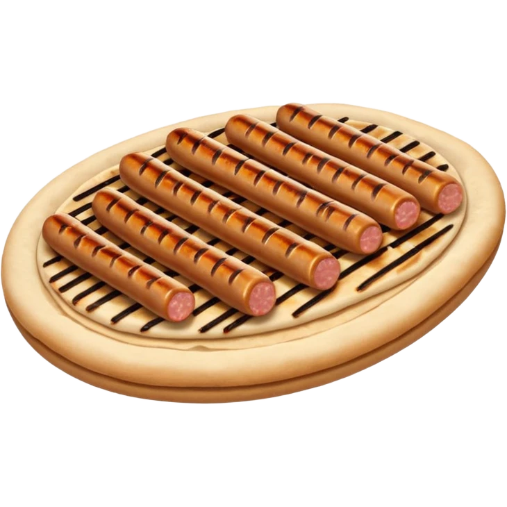 chopped sausages in flatbread emoji