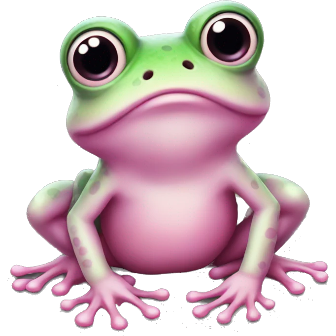 frog with pink wings, no background emoji