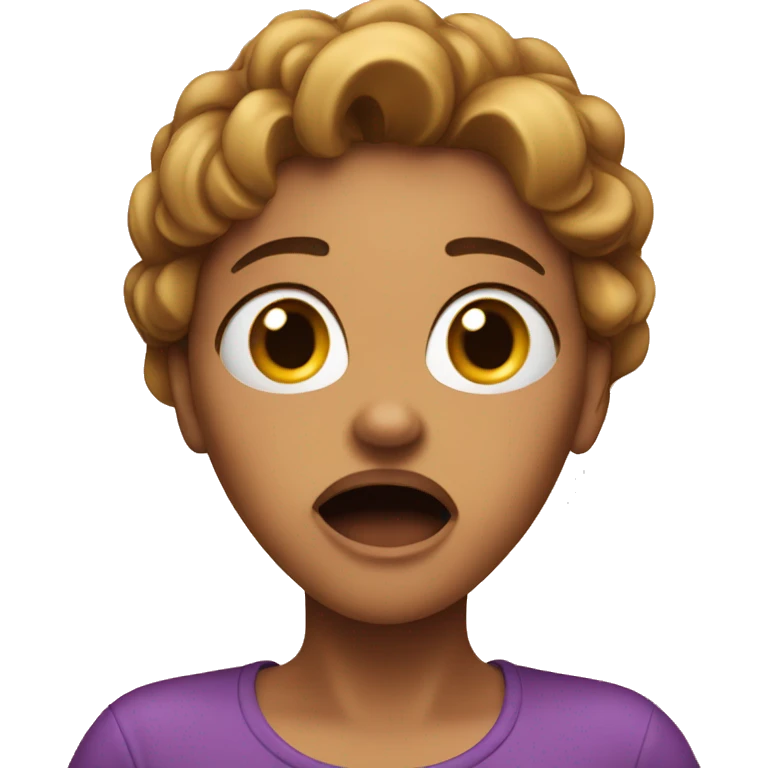 shocked woman hands up emoji