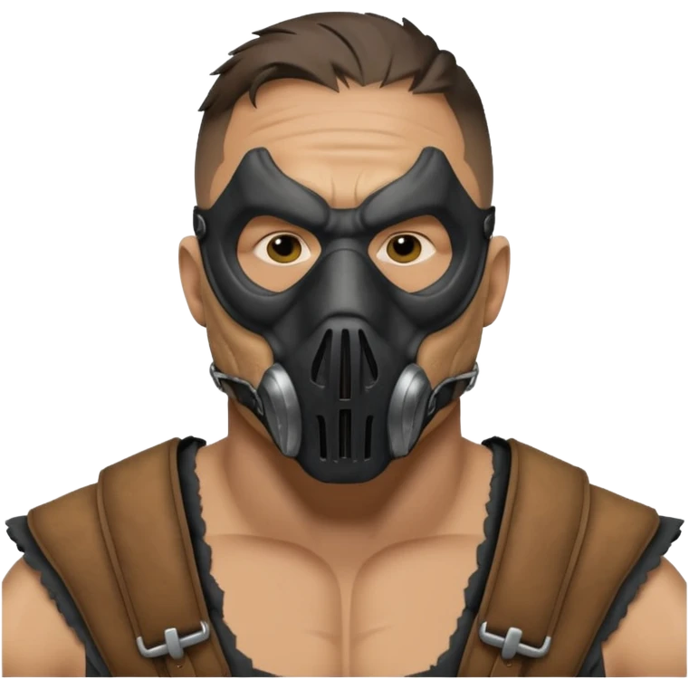 tom hardys bane from batman the dark knight, as mask that only covers his mouth emoji