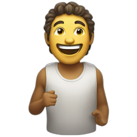 laughing man with a halo emoji