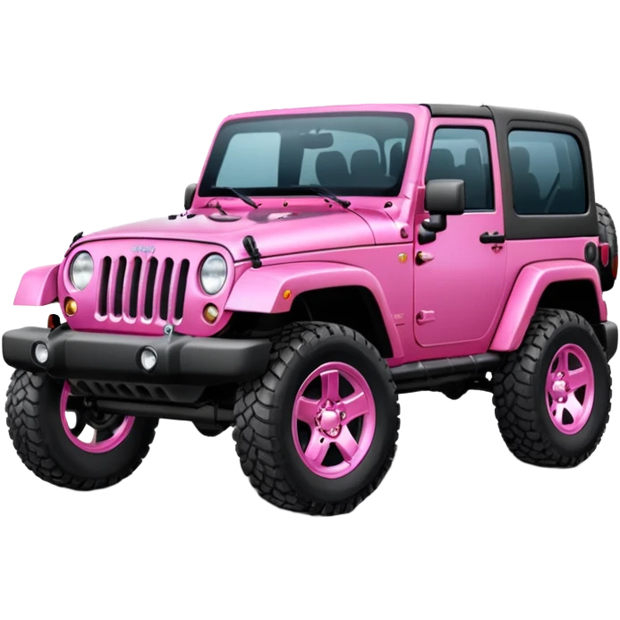 Pink Jeep wrangler emoji