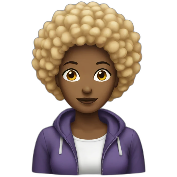 Woman afro emoji