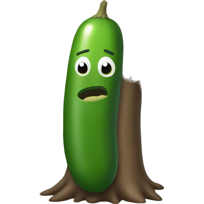 tree that's a pickle emoji