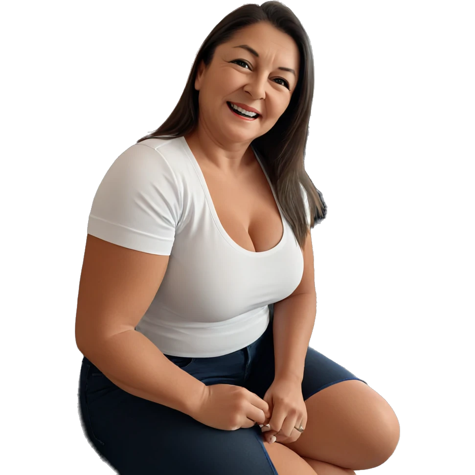 smiling girl in white shirt emoji