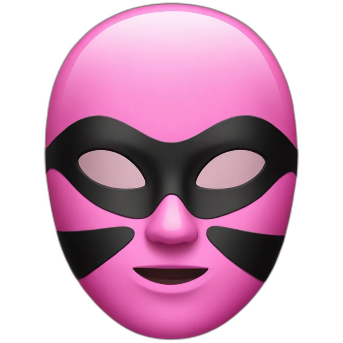 Pink and black sheisty mask emoji