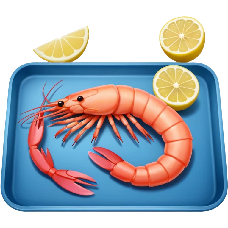 Shrimp on an airplane emoji