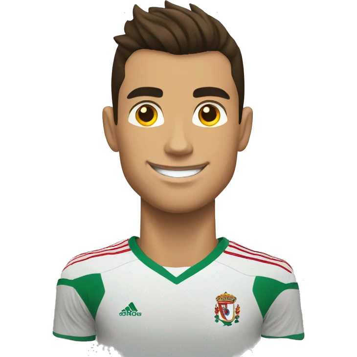 Cristiano Ronaldo with portugal shirt PNG emoji