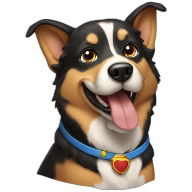 Super dog emoji