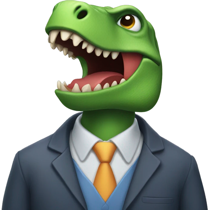 dinasour go to work emoji