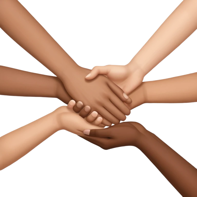 AI와 사람이 손을 잡고 있는 이모지 emoji