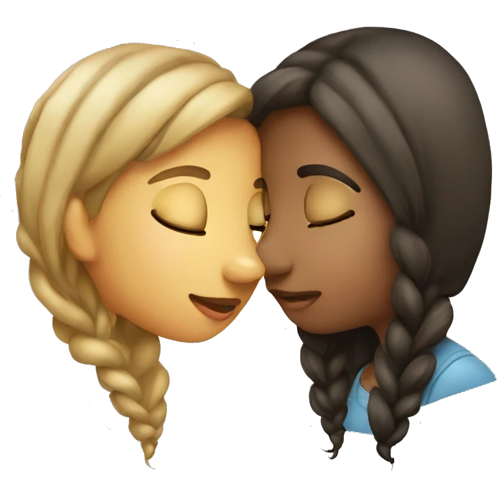 girls kissing emoji