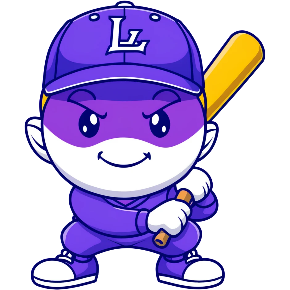 This character is “Dinger”, the mascot for the Louisville Bats, a Minor League Baseball team based in Louisville, Kentucky. emoji