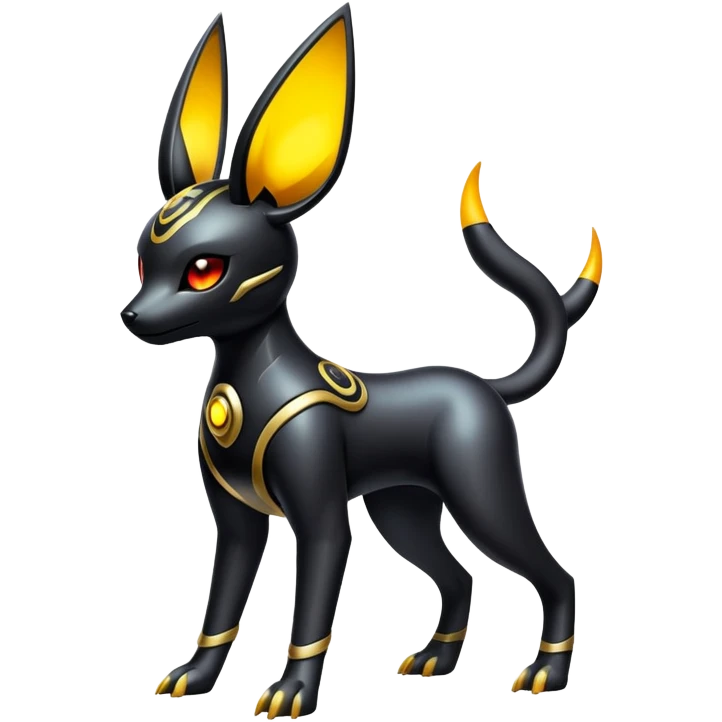 Futuristic Umbreon-Houndoom-Genesect-Pokémon-Fakémon-hybrid-creature emoji