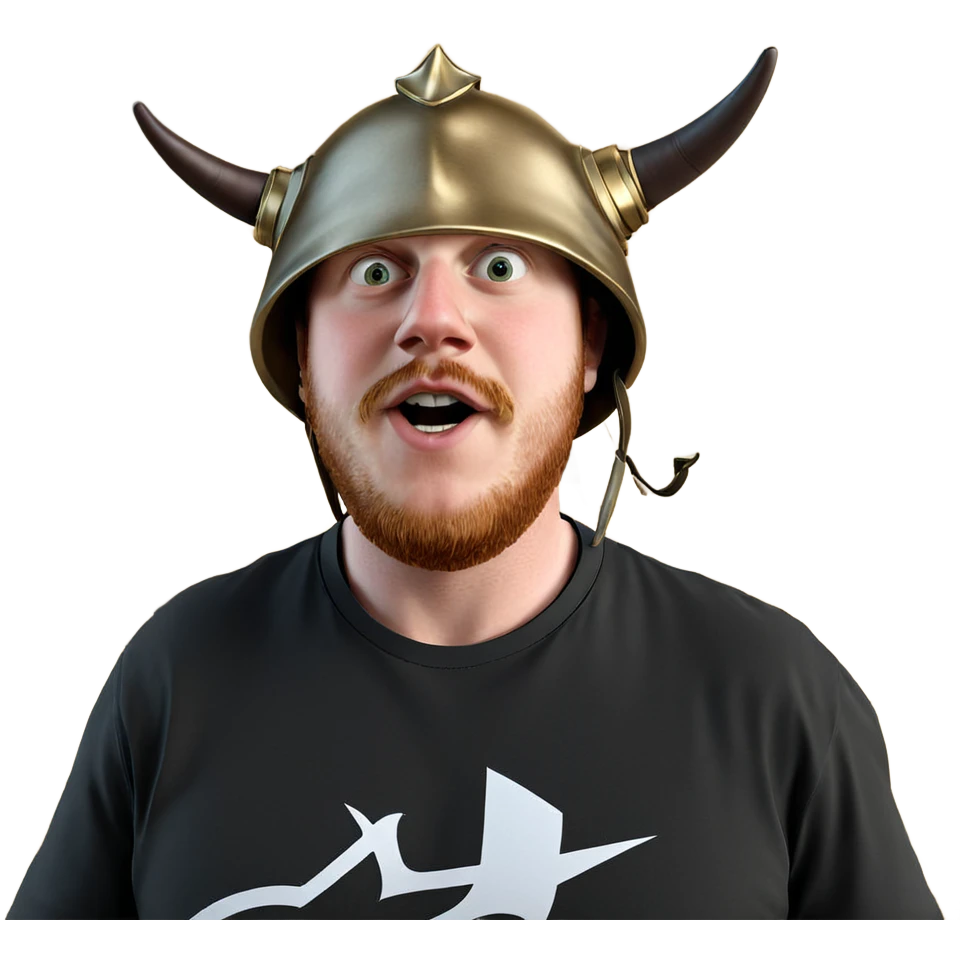 realistic horned helmet portrait emoji