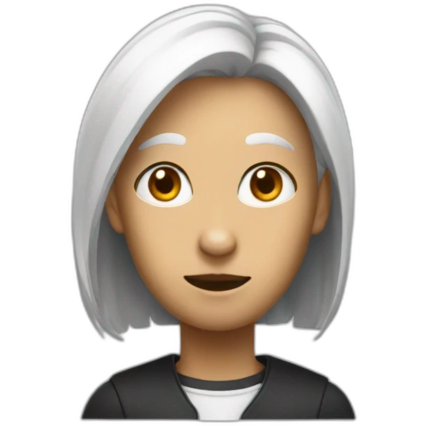 black and white rabbit eared person  emoji